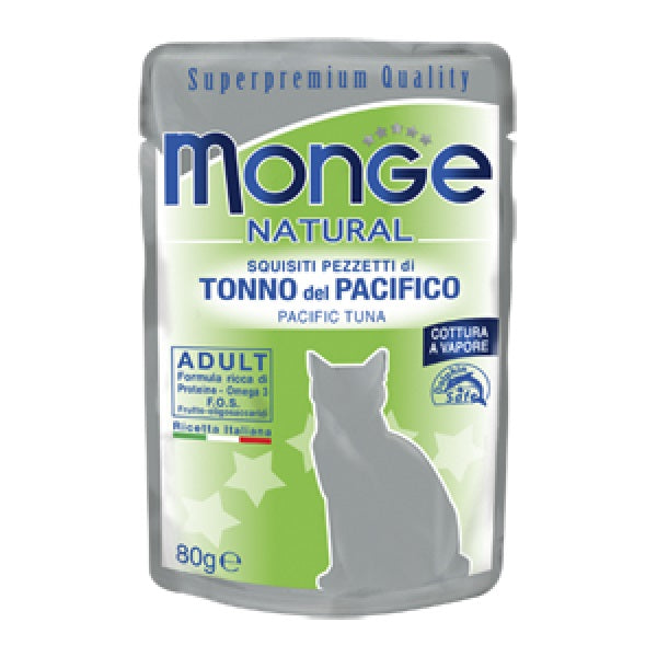 MONGE GATTO NATURAL BUSTA ADULTO TONNO DEL PACIFICO 80 GR