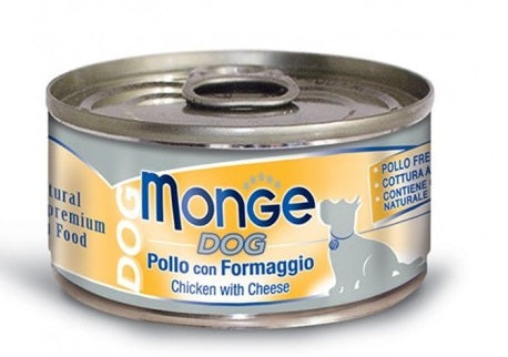 MONGE CANE NATURAL LATTINA ADULTO POLLO & FORMAGGIO 95 GR