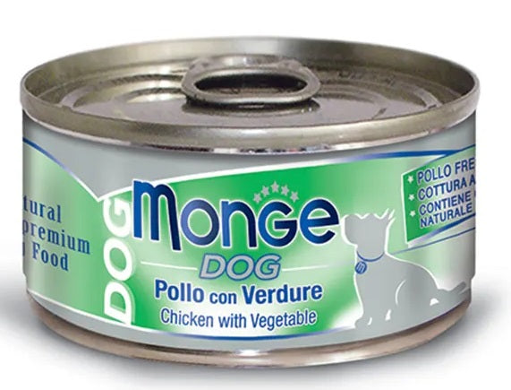 MONGE CANE NATURAL LATTINA ADULTO POLLO & VERDURE 95 GR