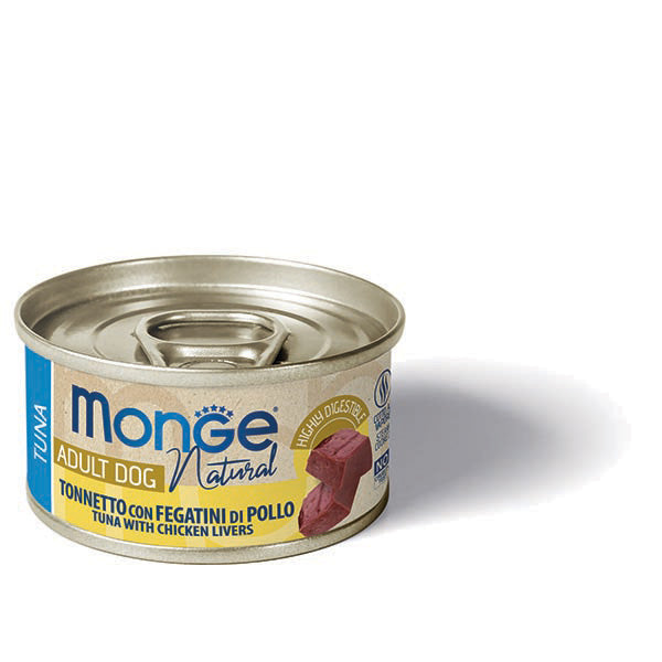 Monge Cane Natural Lattina Adulto Tonnetto & Fegatini di Pollo 95 g