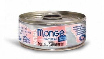 Monge Gatto Natural Lattina Adulto Pollo & Gamberetti 80 g