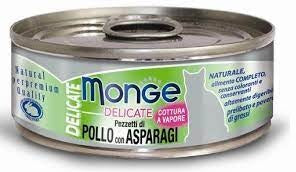 Monge Gatto Delicate Lattina Adulto Pezzetti Di Pollo & Asparagi 80 g