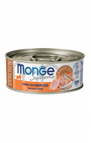 Monge Supreme Gatto Sterilizzato Tonno con Granchio 80 g