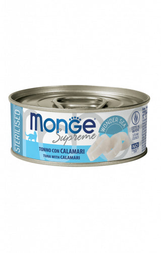 Monge Supreme Gatto Sterilizzato Tonno con Calamari 80 g