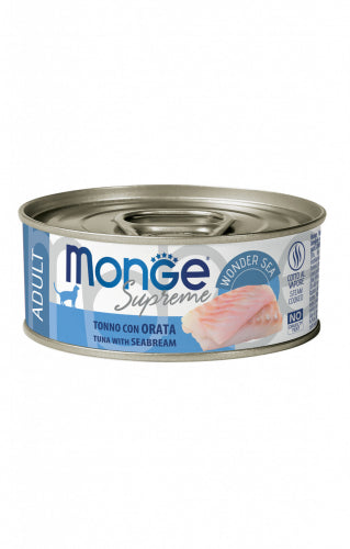 Monge Gatto Supreme Lattina Adulto Tonno & Orata 80 g