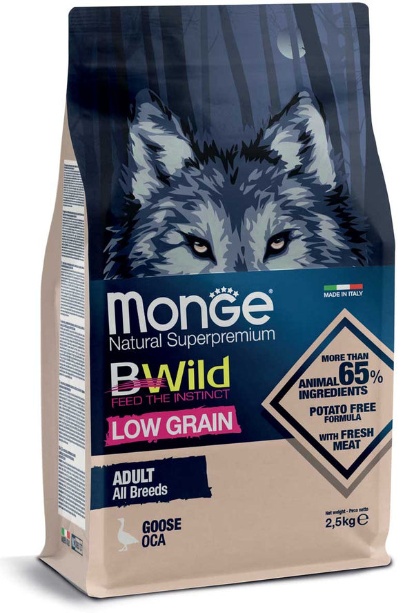 MONGE CANE BWILD LOW GRAIN ADULTO ALL BREEDS OCA 2,5 KG