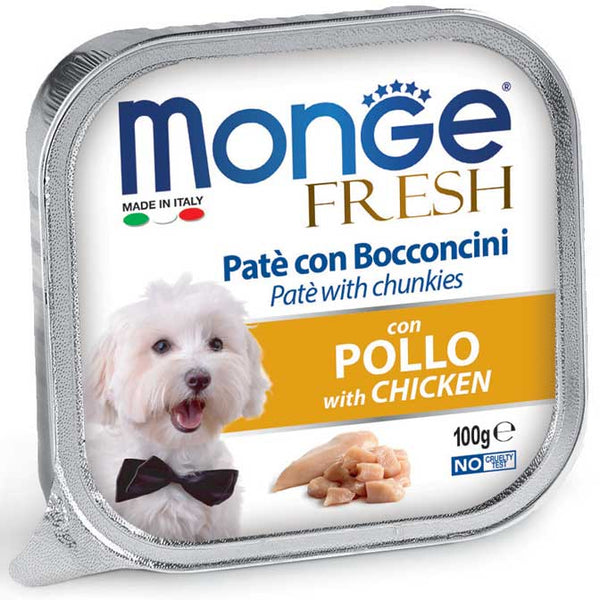 MONGE CANE FRESH VASCHETTA ADULTO POLLO 100 GR