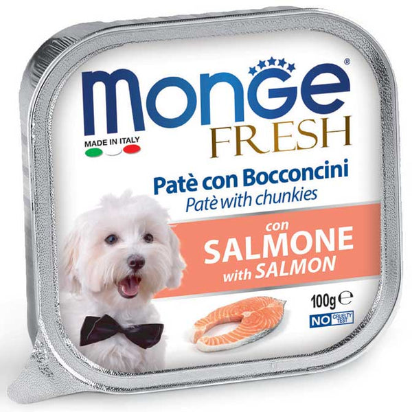 MONGE CANE FRESH VASCHETTA ADULTO SALMONE 100 GR