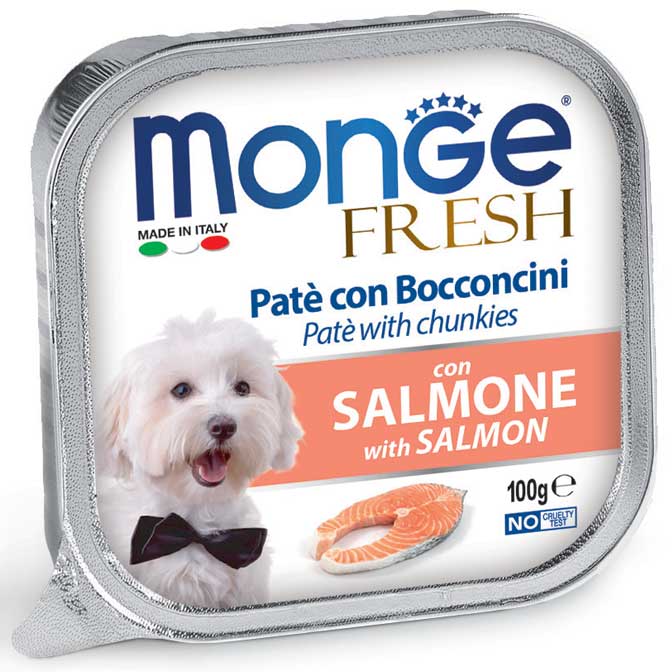 MONGE CANE FRESH VASCHETTA ADULTO SALMONE 100 GR