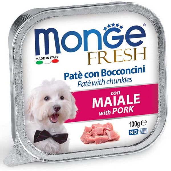MONGE CANE FRESH VASCHETTA ADULTO MAIALE 100 GR