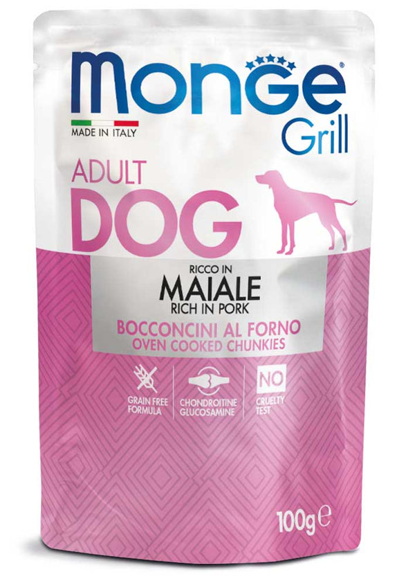 MONGE CANE GRILL BUSTA ADULTO MAIALE 100 GR