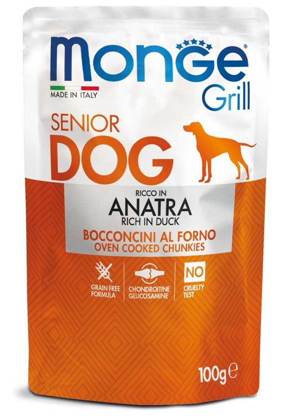 MONGE CANE GRILL BUSTA SENIOR ANATRA 100 GR