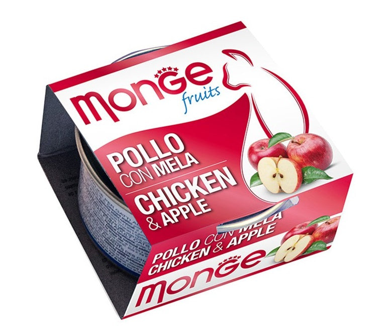 MONGE GATTO FRUITS LATTINA ADULTO POLLO & MELA 80 GR