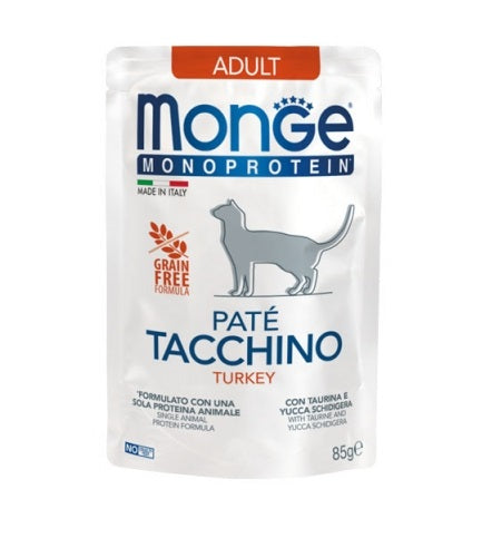 Monge Gatto Monoprotein Busta Adulto Pate' Tacchino 85 g