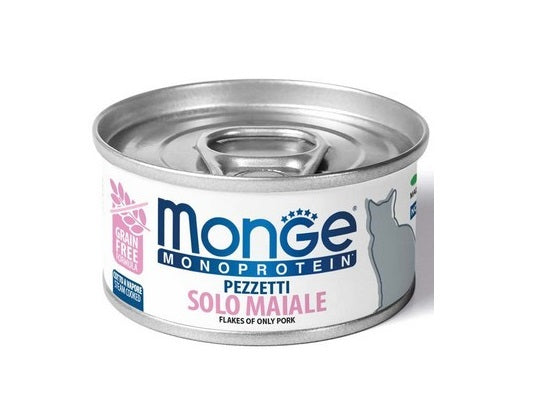 Monge Gatto Monoprotein Lattina Adulto Pezzetti Solo Maiale 80 g