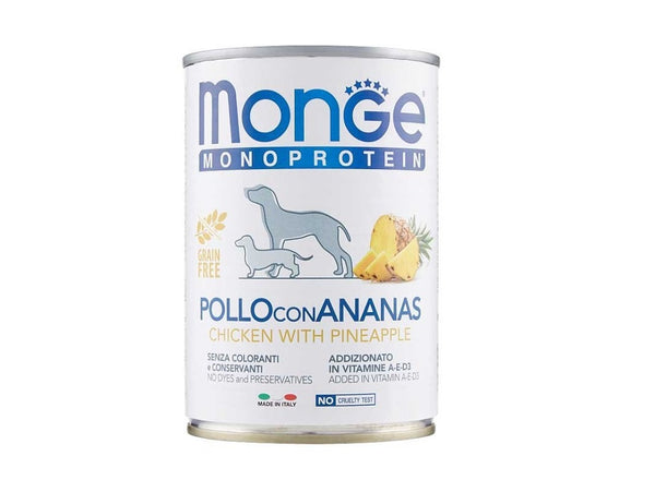 Monge Cane Monoprotein Lattina Adulto Pollo & Ananas 400 g