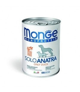 Monge Cane Monoprotein Lattina Adulto Solo Anatra 400 g