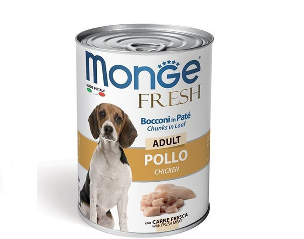 MONGE CANE FRESH LATTINA ADULTO POLLO 400 GR