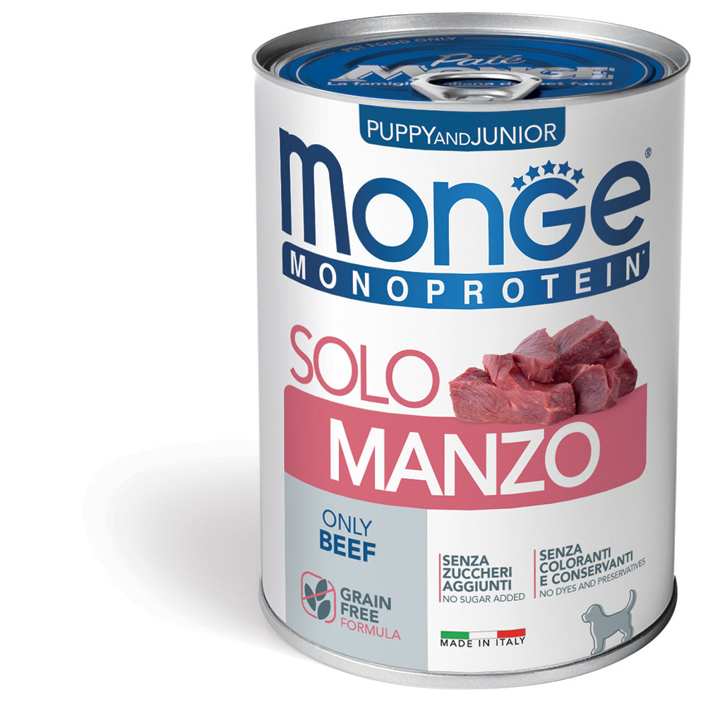 MONGE CANE MONOPROTEIN LATTINA PUPPY SOLO MANZO 400 GR