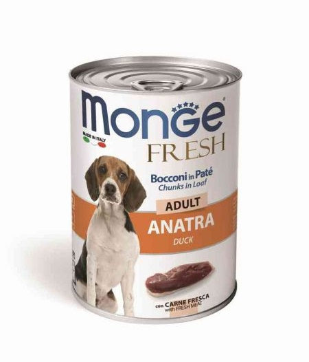 Monge Cane Fresh Lattina Adulto Anatra 400 g