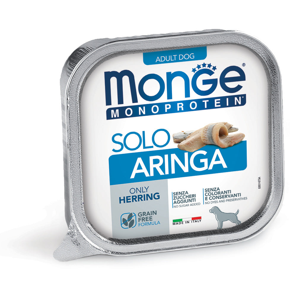 MONGE CANE MONOPROTEIN VASCHETTA ADULTO SOLO ARINGA 150 GR