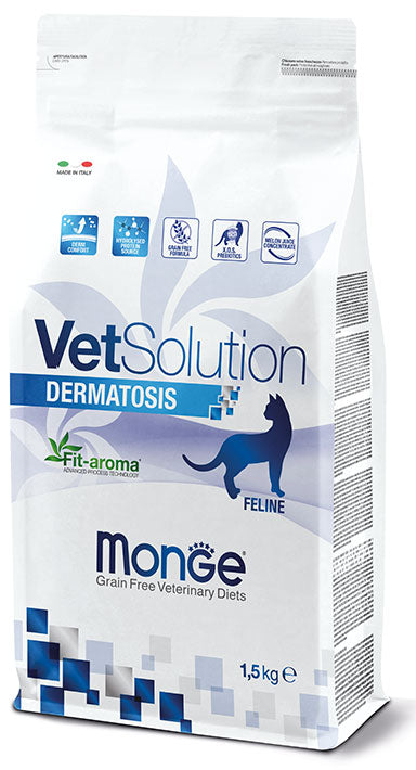 MONGE GATTO VET SOLUTION DERMATOSIS 1,5 KG