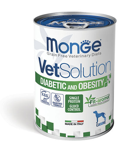 MONGE CANE VET SOLUTION DIABETIC & OBESITY LATTINA 400 GR