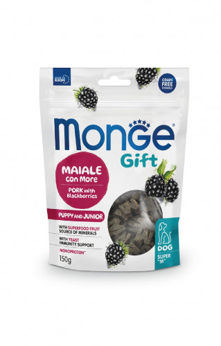 MONGE CANE GIFT SNACK PUPPY&JUNIOR MAIALE & MORE 150 GR