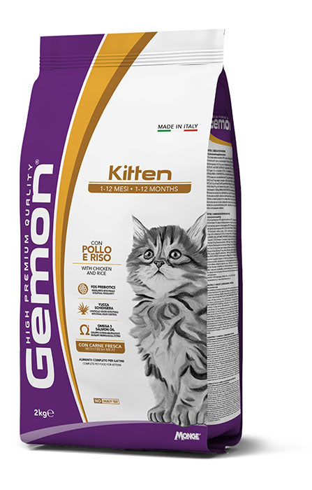 GEMON GATTO KITTEN POLLO & RISO 2 KG
