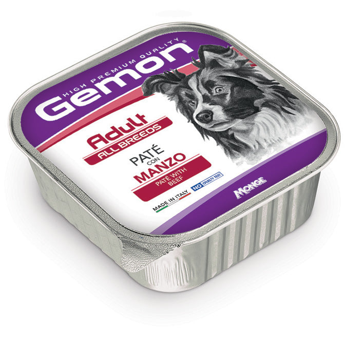 GEMON CANE PATÈ ADULTO ALL BREEDS MANZO VASCHETTA 150 GR