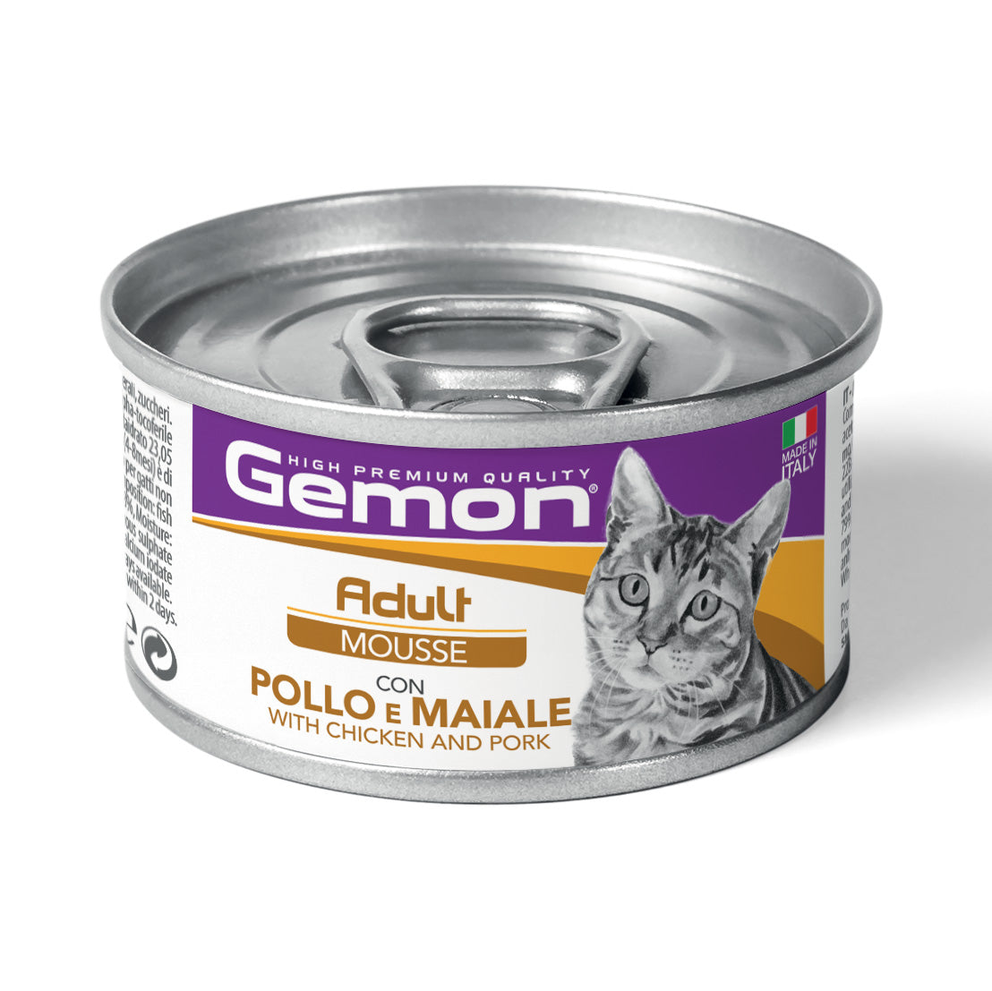 GEMON GATTO MOUSSE ADULTO POLLO & MAIALE LATTINA 85 GR