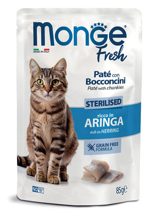 MONGE GATTO FRESH BUSTA ADULTO STERILIZZATO ARINGA 85 GR