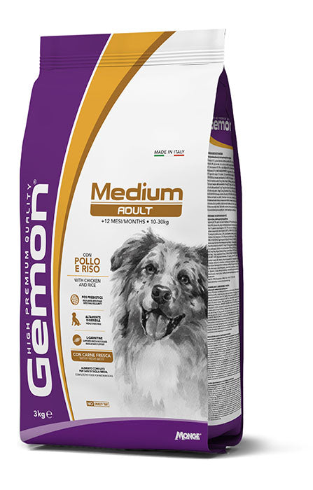 GEMON CANE ADULTO MEDIUM POLLO & RISO 15 KG