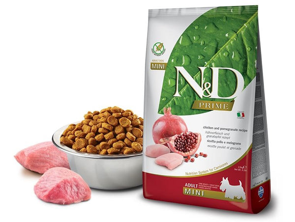 FARMINA CANE N&D PRIME ADULTO MINI POLLO & MELOGRANO 2,5 KG
