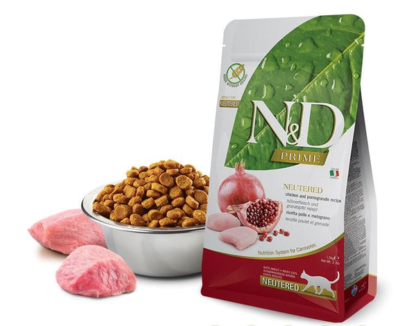 FARMINA GATTO N&D PRIME NEUTERED POLLO & MELOGRANO 1,5 KG