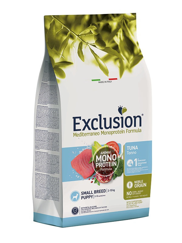 EXCLUSION CANE MEDITERRANEO PUPPY SMALL TONNO 2 KG