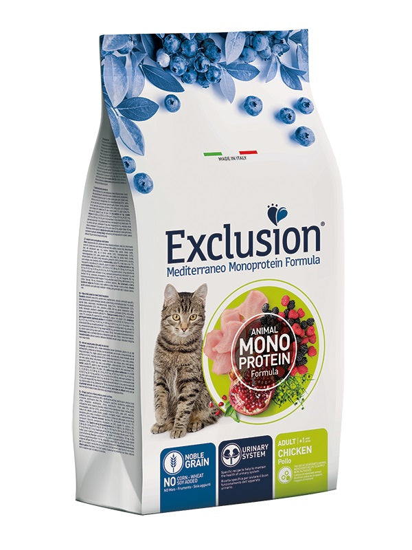 EXCLUSION GATTO MEDITERRANEO ADULTO POLLO 300 GR