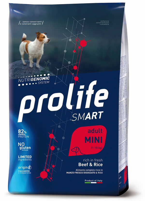 PROLIFE CANE SMART ADULTO MINI MANZO & RISO 600 GR