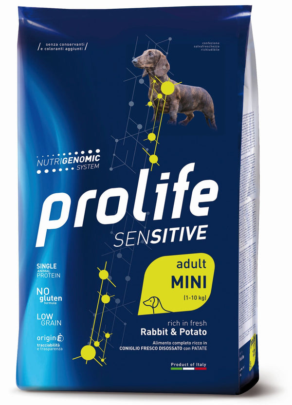 PROLIFE CANE SENSITIVE ADULTO MINI CONIGLIO & PATATE 2 KG