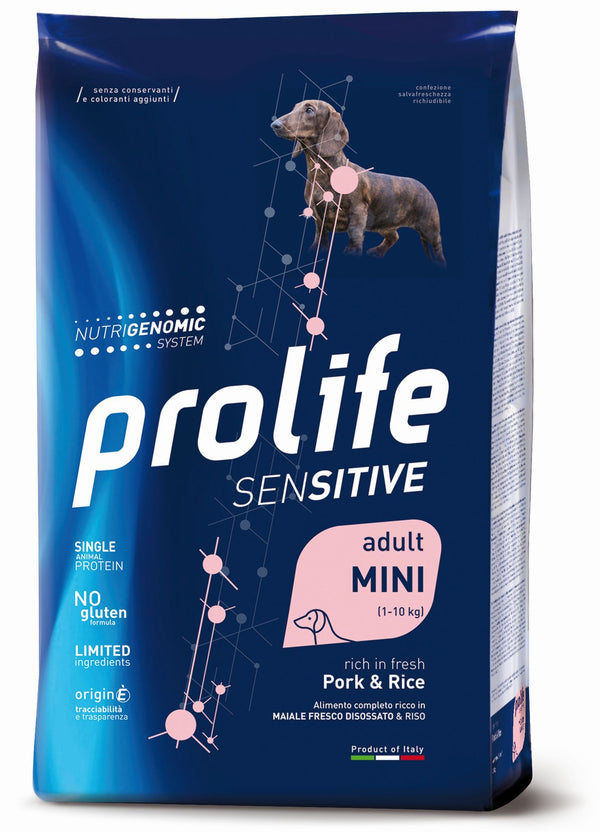PROLIFE CANE SENSITIVE ADULTO MINI MAIALE & RISO 2 KG