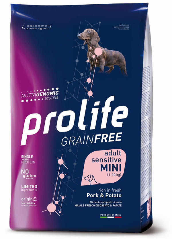 Prolife Cane Grain Free Sensitive Adulto Mini Maiale & Patate 2 kg