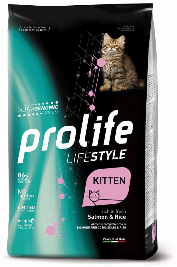 PROLIFE GATTO LIFESTYLE KITTEN SALMONE & RISO 1,5 KG