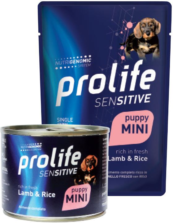 PROLIFE CANE SENSITIVE PUPPY MINI AGNELLO & RISO BUSTA 100 GR