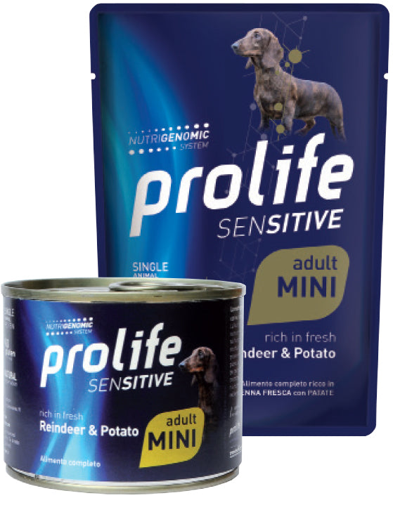 PROLIFE CANE SENSITIVE ADULTO MINI RENNA & PATATE BUSTA 100 GR