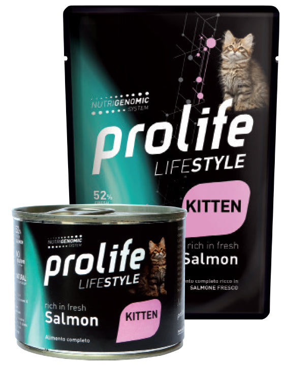 PROLIFE GATTO LIFESTYLE KITTEN SALMONE BUSTA 85 GR
