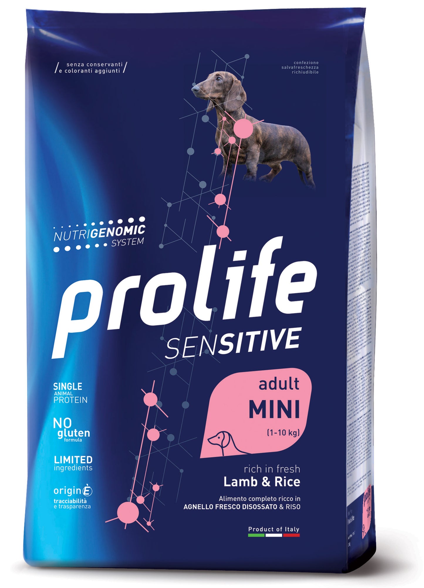 PROLIFE CANE SENSITIVE ADULTO MINI AGNELLO & RISO 2 KG
