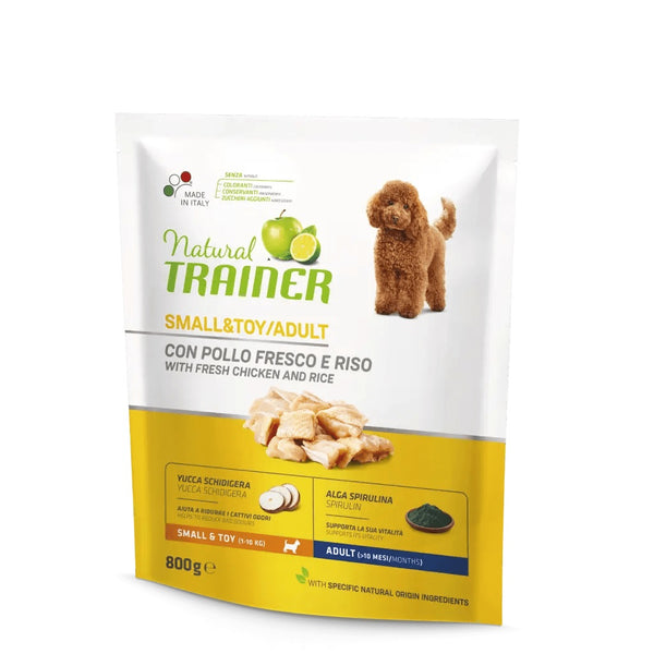 TRAINER CANE NATURAL ADULTO SMALL&TOY POLLO & RISO 800 GR