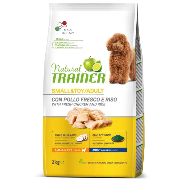 TRAINER CANE NATURAL ADULTO SMALL&TOY POLLO & RISO 2 KG
