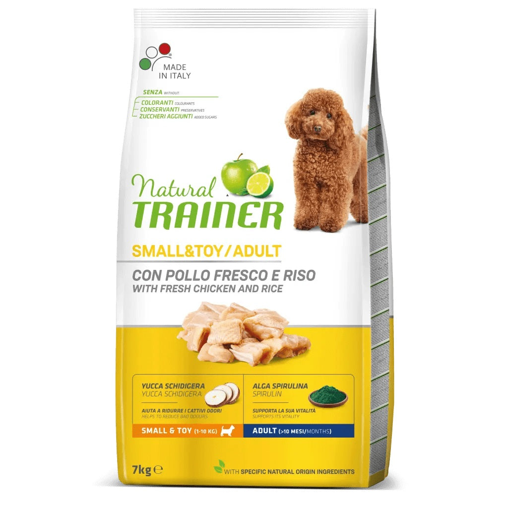 TRAINER CANE NATURAL ADULTO SMALL&TOY POLLO & RISO 7 KG