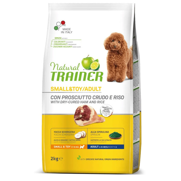 TRAINER CANE NATURAL ADULTO SMALL&TOY PROSCIUTTO CRUDO & RISO 2 KG